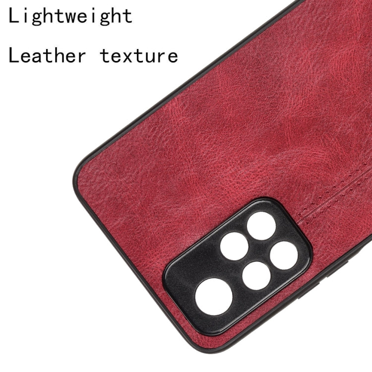 For Xiaomi Redmi Note 11 5G Sewing Cow Pattern Skin Phone Case(Red) - Xiaomi Cases by buy2fix | Online Shopping UK | buy2fix