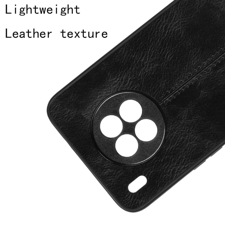 For Huawei nova 8i / Honor 50 Lite Sewing Cow Pattern Skin Phone Case(Black) - Honor Cases by buy2fix | Online Shopping UK | buy2fix