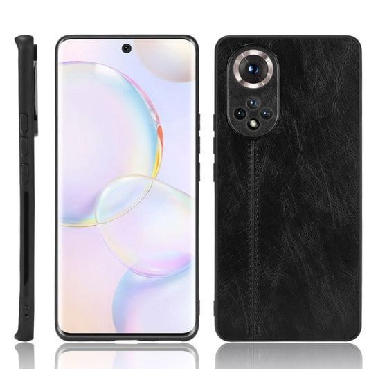 For Honor 50 Sewing Cow Pattern Skin Phone Case(Black) - Honor Cases by buy2fix | Online Shopping UK | buy2fix