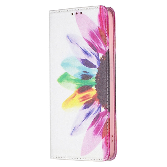 For Xiaomi Redmi Note 11 Pro 5G / 11 Pro+ 5G Colored Drawing Pattern Invisible Magnetic Leather Phone Case(Sun Flower) by buy2fix