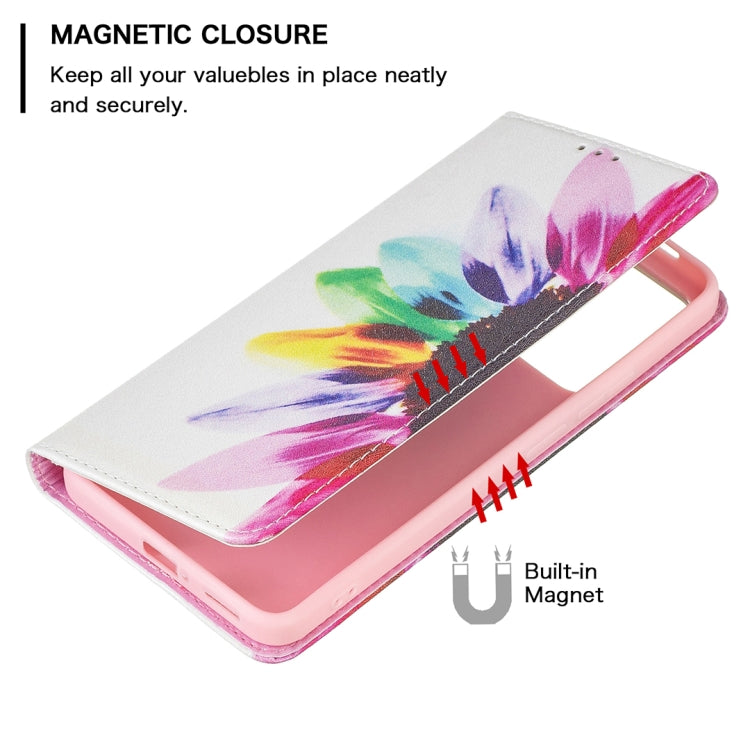For Xiaomi Redmi Note 11 Pro 5G / 11 Pro+ 5G Colored Drawing Pattern Invisible Magnetic Leather Phone Case(Sun Flower) - Xiaomi Cases by buy2fix | Online Shopping UK | buy2fix