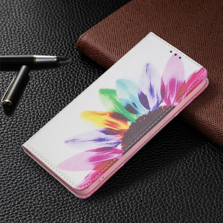 For Xiaomi Redmi Note 11 Pro 5G / 11 Pro+ 5G Colored Drawing Pattern Invisible Magnetic Leather Phone Case(Sun Flower) - Xiaomi Cases by buy2fix | Online Shopping UK | buy2fix
