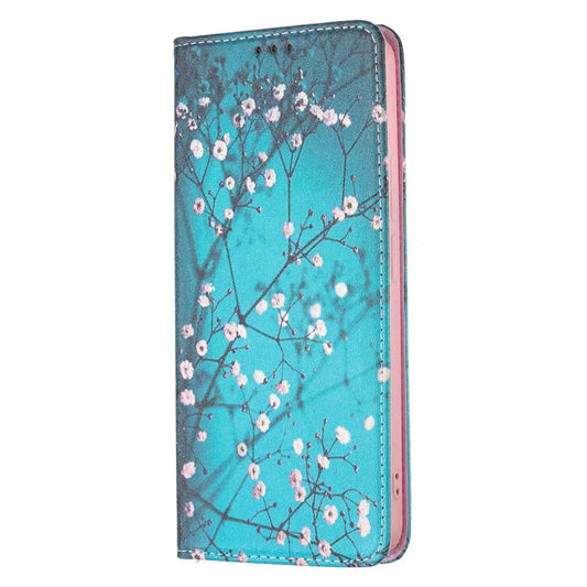 For Xiaomi Redmi Note 11 Pro 5G / 11 Pro+ 5G Colored Drawing Pattern Invisible Magnetic Leather Phone Case(Plum Blossom) by buy2fix