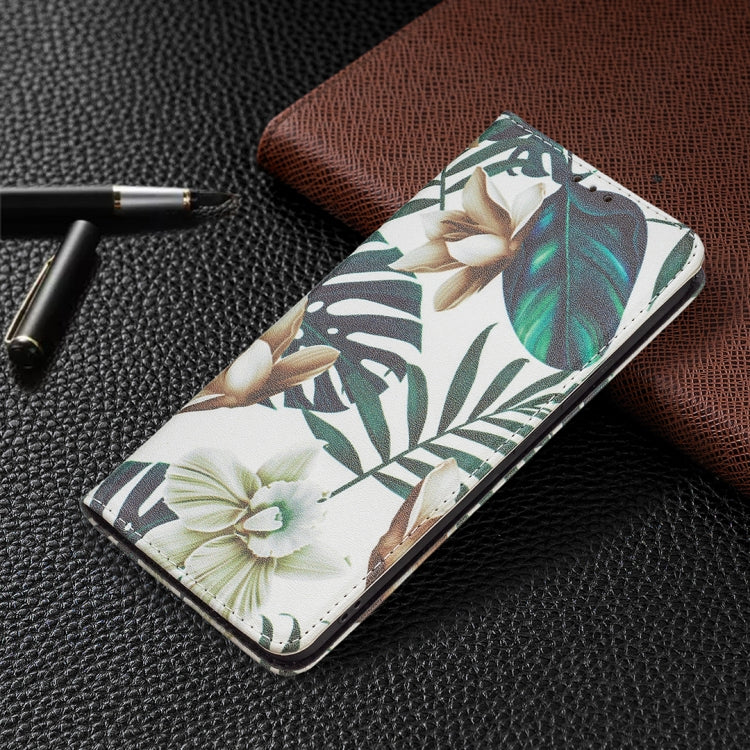 For Xiaomi Redmi Note 11 Pro 5G / 11 Pro+ 5G Colored Drawing Pattern Invisible Magnetic Leather Phone Case(Red Leaves) - Xiaomi Cases by buy2fix | Online Shopping UK | buy2fix
