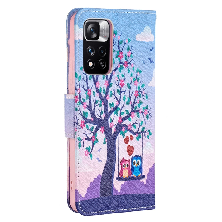 For Xiaomi Redmi Note 11 Pro / 11 Pro+ Colored Drawing Leather Phone Case(Owl) - Xiaomi Cases by buy2fix | Online Shopping UK | buy2fix