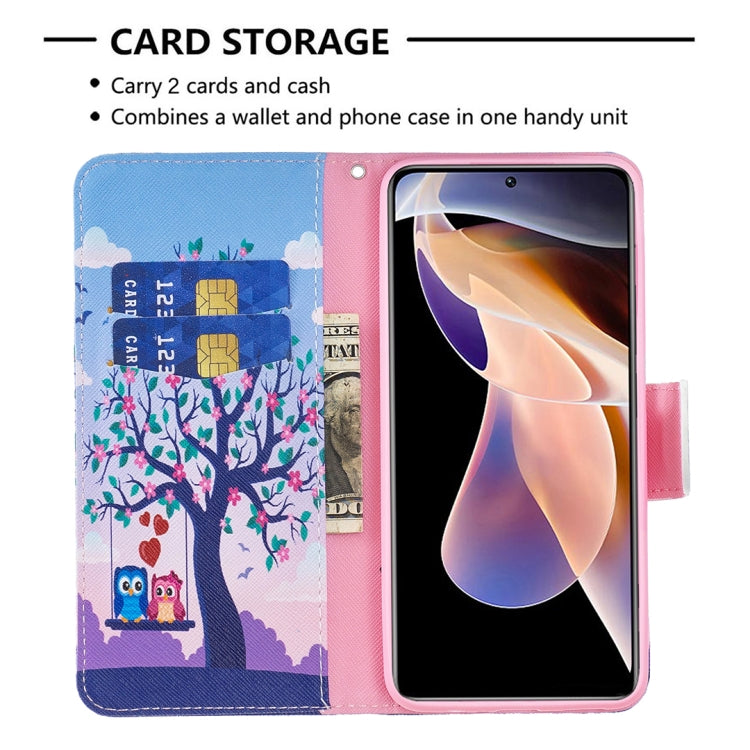 For Xiaomi Redmi Note 11 Pro / 11 Pro+ Colored Drawing Leather Phone Case(Owl) - Xiaomi Cases by buy2fix | Online Shopping UK | buy2fix