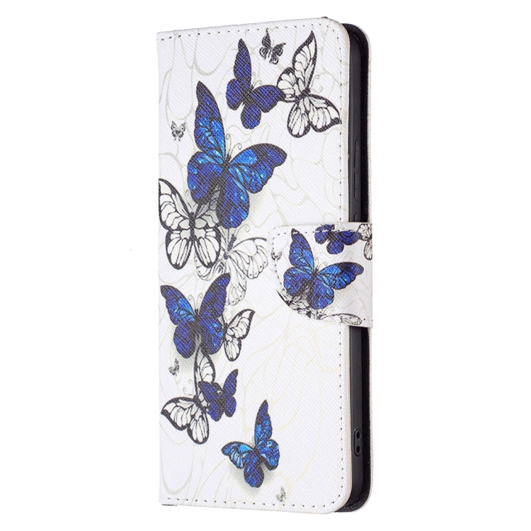 For Xiaomi Redmi Note 11 Pro / 11 Pro+ Colored Drawing Leather Phone Case(Blue Butterflies) - Xiaomi Cases by buy2fix | Online Shopping UK | buy2fix