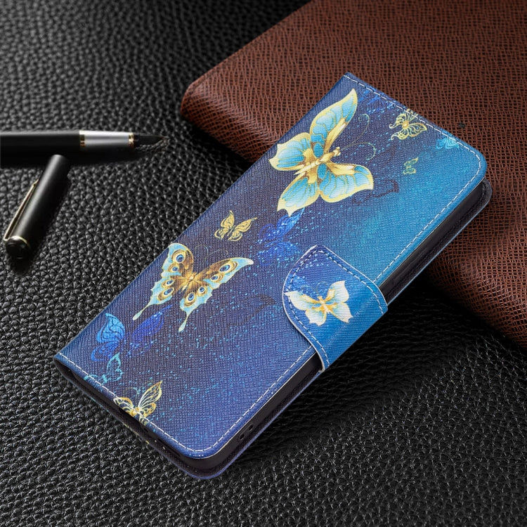 For Xiaomi Redmi Note 11 Pro / 11 Pro+ Colored Drawing Leather Phone Case(Gold Butterfly) - Xiaomi Cases by buy2fix | Online Shopping UK | buy2fix