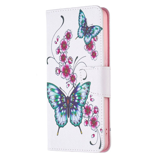 For Xiaomi Redmi Note 11 Pro / 11 Pro+ Colored Drawing Leather Phone Case(Peach Blossom Butterfly) by buy2fix