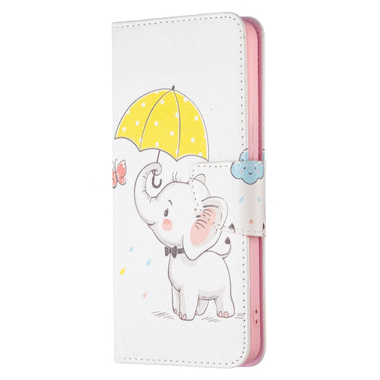 For Xiaomi Redmi Note 11 Pro / 11 Pro+ Colored Drawing Leather Phone Case(Umbrella Elephant) by buy2fix