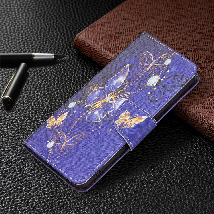 For Xiaomi Redmi Note 11 Pro / 11 Pro+ Colored Drawing Leather Phone Case(Purple Butterfly) - Xiaomi Cases by buy2fix | Online Shopping UK | buy2fix
