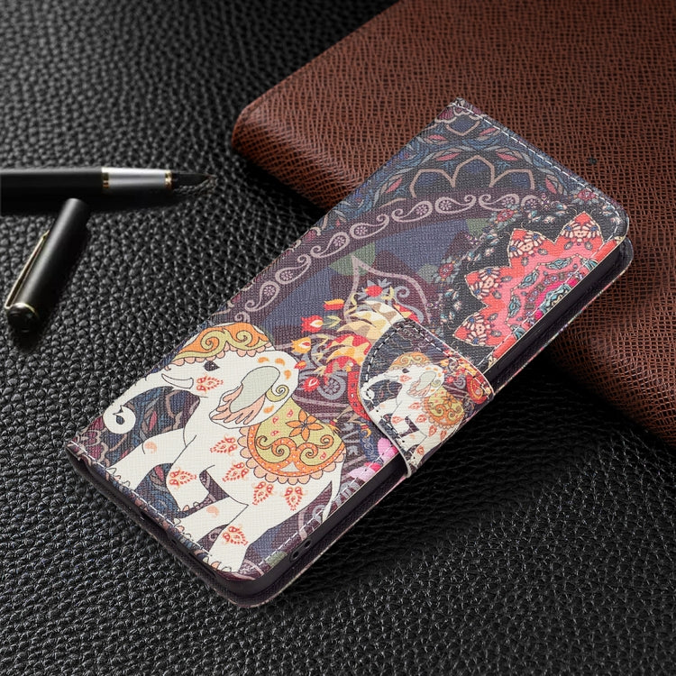 For Xiaomi Redmi Note 11 Pro / 11 Pro+ Colored Drawing Leather Phone Case(Flowers Elephant) - Xiaomi Cases by buy2fix | Online Shopping UK | buy2fix