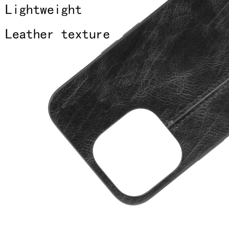 For iPhone 13 Pro Max Sewing Cow Leather Soft PC Case (Black) - iPhone 13 Pro Max Cases by buy2fix | Online Shopping UK | buy2fix