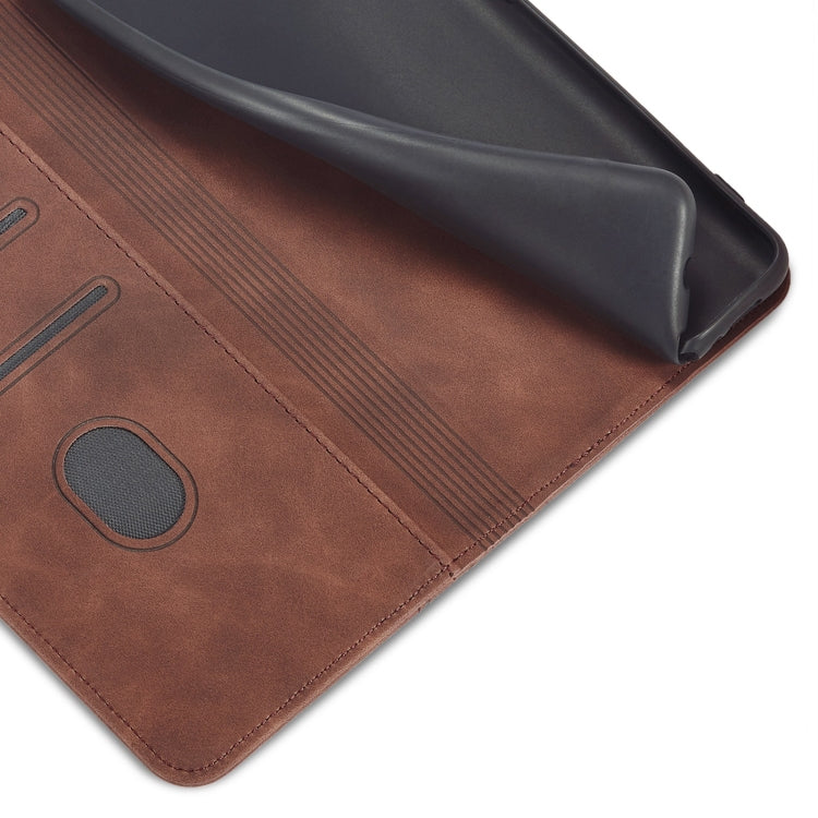 For Xiaomi Redmi 10 Magnetic Dual-fold Leather Phone Case(Coffee) - Xiaomi Cases by buy2fix | Online Shopping UK | buy2fix