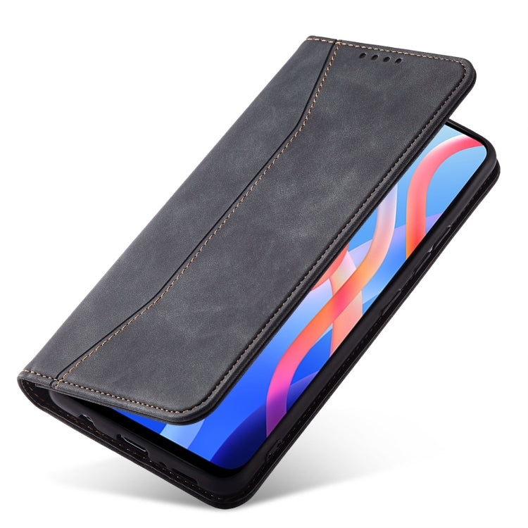 For Xiaomi Redmi Note 11 5G Magnetic Dual-fold Leather Phone Case(Black) - Xiaomi Cases by buy2fix | Online Shopping UK | buy2fix