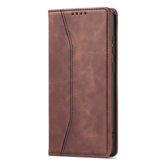 For Xiaomi Mi 11T / Mi 11T Pro Magnetic Dual-fold Leather Phone Case(Coffee) by buy2fix