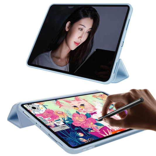 For Xiaomi Pad 5 / Pad 5 Pro Skin Feel Matte Honeycomb Leather Tablet Case with Tri-fold Bracket(Black) by buy2fix