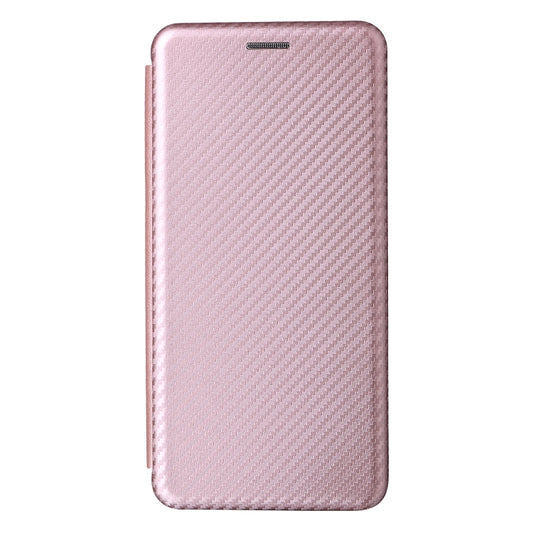 For Google Pixel 6a Carbon Fiber Texture Horizontal Flip Leather Phone Case(Pink) by buy2fix