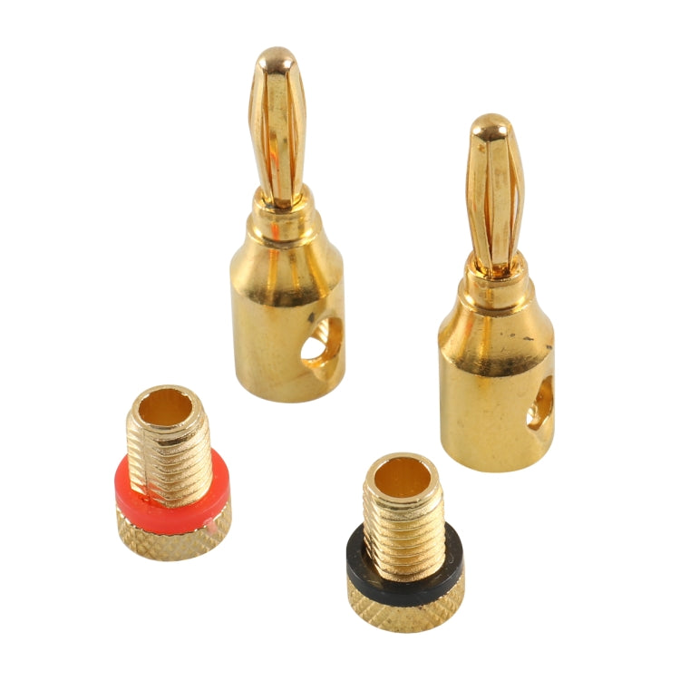 A6521 24 in 1 Car Gold-plated Red and Black 4mm Banana Head Audio Plug - Terminal connectors by buy2fix | Online Shopping UK | buy2fix