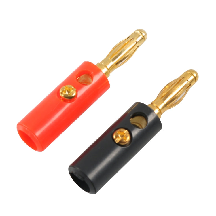 A6545 10 in 1 Car Red and Black Cover Gold-plated 4mm Banana Head Audio Plug - Terminal connectors by buy2fix | Online Shopping UK | buy2fix