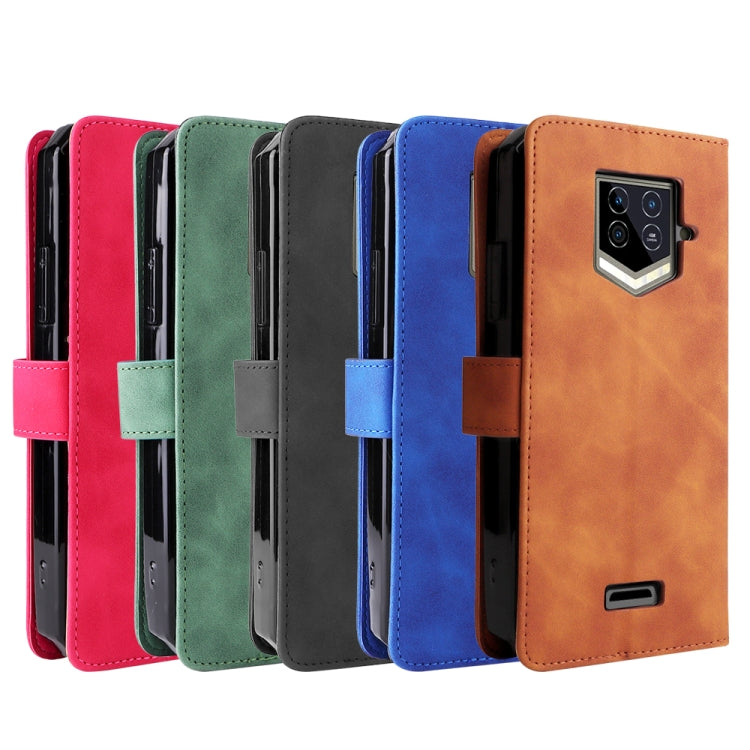 For Oukitel WP15 5G Solid Color Skin Feel Magnetic Buckle Leather Phone Case(Blue) by buy2fix