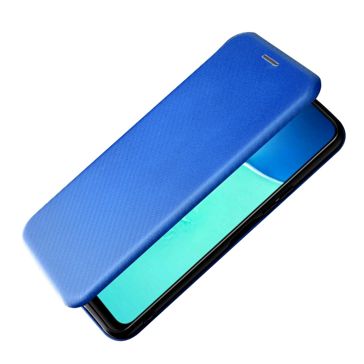For vivo Y15s / Y15a Carbon Fiber Texture Horizontal Flip Leather Phone Case(Blue) by buy2fix