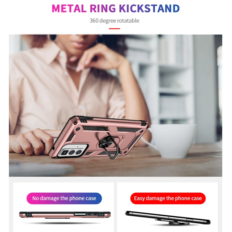 For Motorola Edge 20 Pro Shockproof TPU + PC Phone Case(Rose Gold) by buy2fix