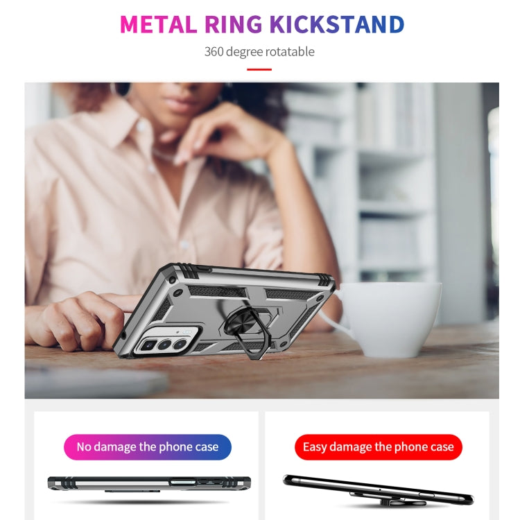 For Motorola Edge 20 Pro Shockproof TPU + PC Phone Case(Silver) by buy2fix