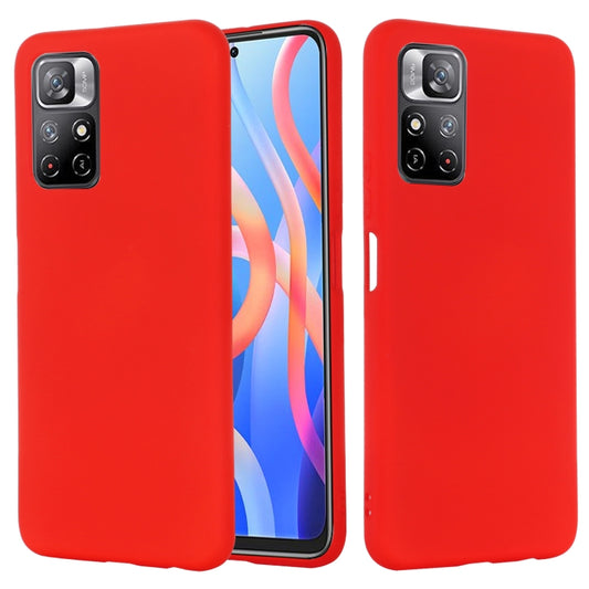 For Xiaomi Redmi Note 11 5G China / Note 11T 5G / Poco M4 Pro 5G Liquid Silicone Phone Case(Yellow) by buy2fix