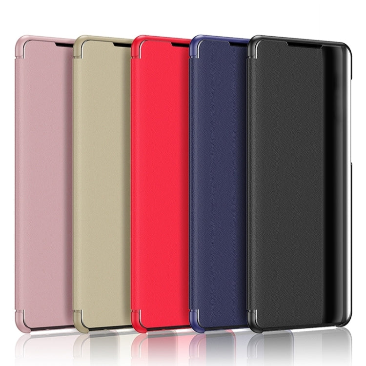 For Samsung Galaxy S22+ 5G Window View Leather Phone Case(Rose Gold) - Galaxy S22+ 5G Cases by buy2fix | Online Shopping UK | buy2fix