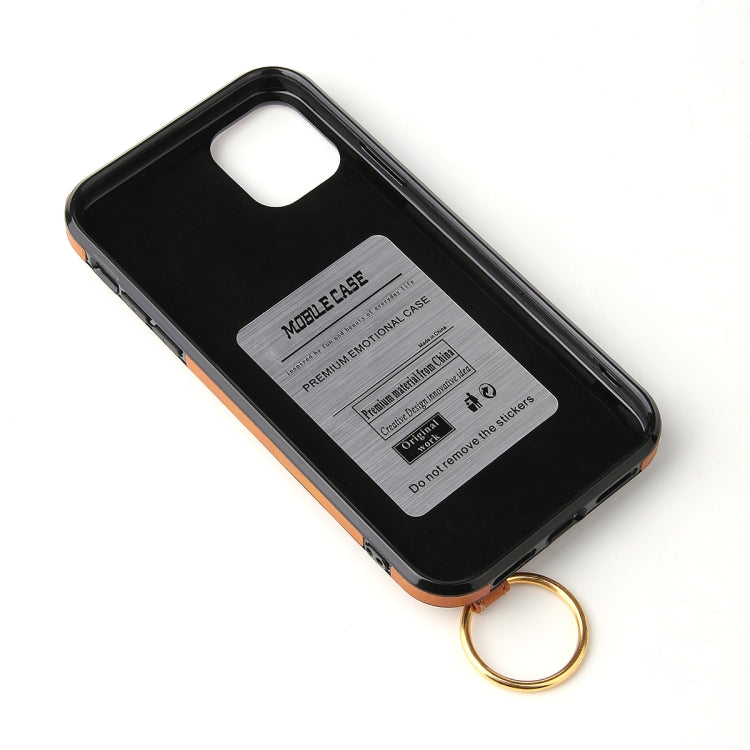 For iPhone 12 / 12 Pro Wristband Wallet Leather Phone Case(Blue) - iPhone 12 / 12 Pro Cases by buy2fix | Online Shopping UK | buy2fix