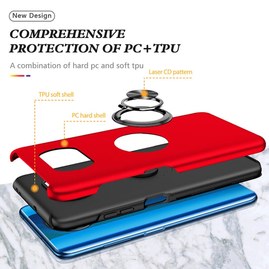 For Xiaomi Poco X3 NFC / X3 PC + TPU Magnetic Phone Case with Invisible Ring Holder(Red) by buy2fix