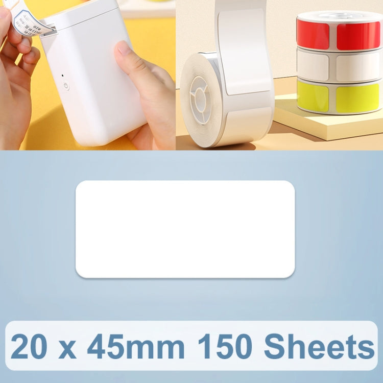 20 x 45mm 150 Sheets Thermal Printing Label Paper Stickers For NiiMbot D101 / D11(White) - Printing Paper by buy2fix | Online Shopping UK | buy2fix