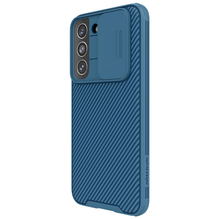 For Samsung Galaxy S22 5G NILLKIN Black Mirror Pro Series Camshield Phone Case(Blue) - Galaxy S22 5G Cases by NILLKIN | Online Shopping UK | buy2fix