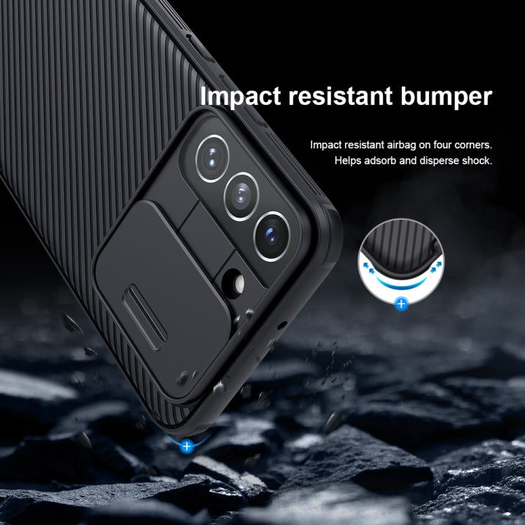 For Samsung Galaxy S22 5G NILLKIN Black Mirror Pro Series Camshield Phone Case(Blue) - Galaxy S22 5G Cases by NILLKIN | Online Shopping UK | buy2fix