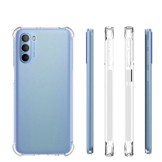 For Motorola Moto G31 Shockproof Non-slip Thickening TPU Phone Case(Transparent) by buy2fix