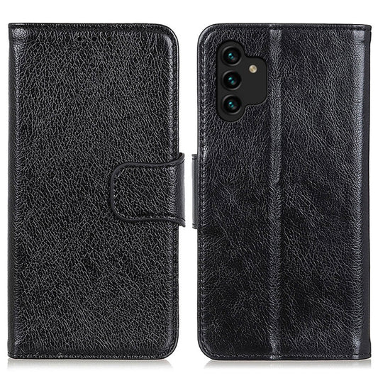 For Samsung Galaxy A13 4G Nappa Texture Horizontal Flip Leather Phone Case(Black) by buy2fix