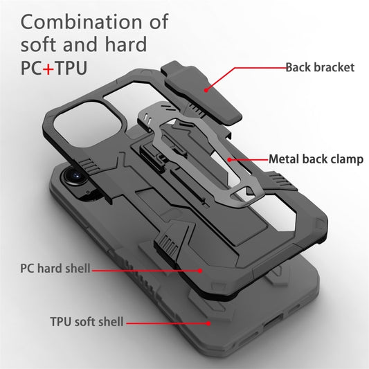 For iPhone 13 Pro Max Machine Armor Warrior PC + TPU Phone Case (Grey) by buy2fix