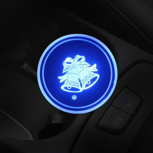 Car AcrylicColorful USB Charger Water Cup Groove LED Atmosphere Light(Bell) by buy2fix