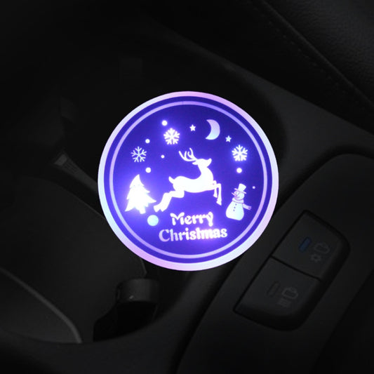 Car AcrylicColorful USB Charger Water Cup Groove LED Atmosphere Light(Christmas) by buy2fix