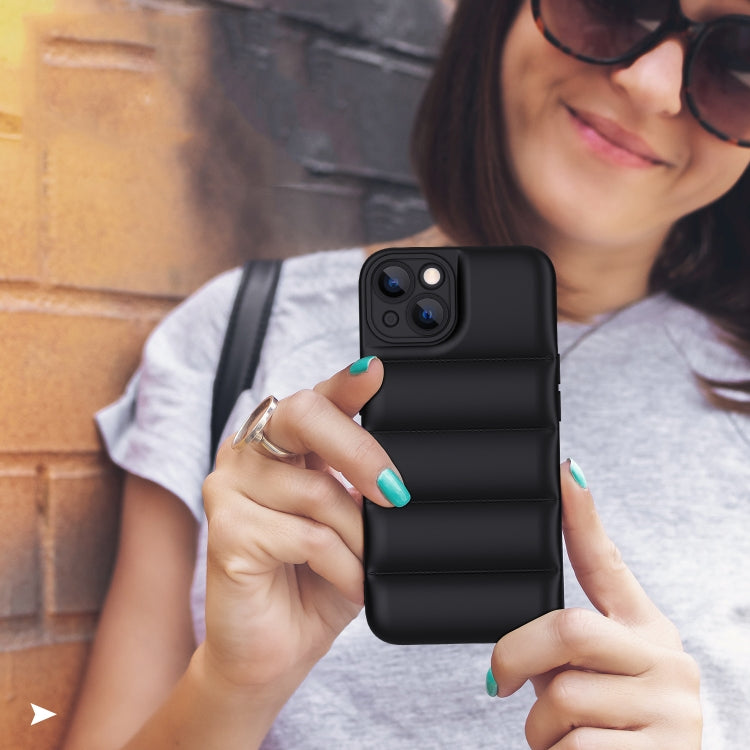 For iPhone 13 mini Eiderdown Airbag Shockproof Phone Case (Army Green) by buy2fix