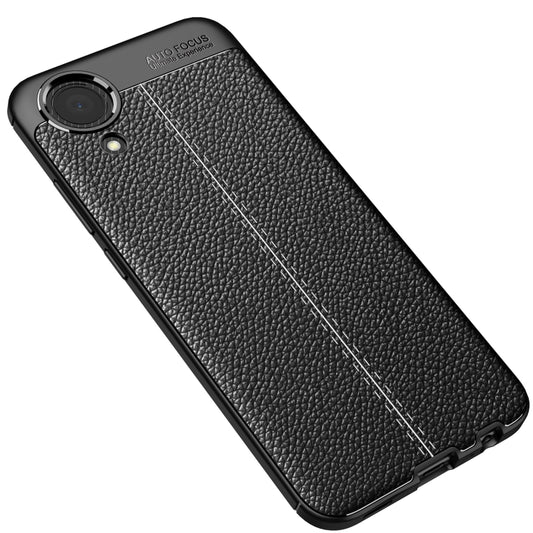 For Samsung Galaxy A03 Core Litchi Texture TPU Shockproof Phone Case(Black) by buy2fix