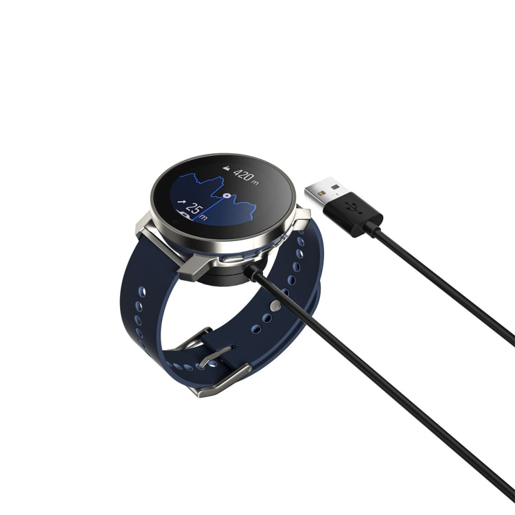 For Suunto 9 Peak 38mm Smart Watch Magnetic Charging Cable, Length: 1m(Black) - by buy2fix | Online Shopping UK | buy2fix
