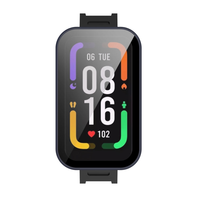 For Xiaomi Redmi Smart Band Pro PC + Tempered Glass Watch Protective Case(Ink Blue) - Watch Cases by buy2fix | Online Shopping UK | buy2fix