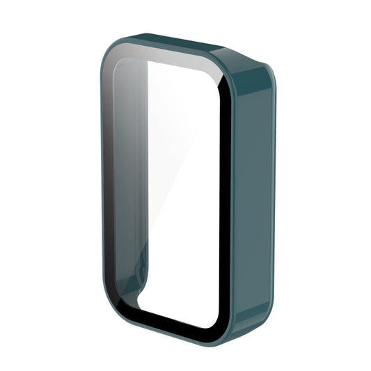 For Xiaomi Redmi Smart Band Pro PC + Tempered Glass Watch Protective Case(Pine Needle Green) by buy2fix