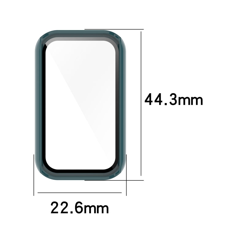 For Xiaomi Redmi Smart Band Pro PC + Tempered Glass Watch Protective Case(Ink Blue) - Watch Cases by buy2fix | Online Shopping UK | buy2fix