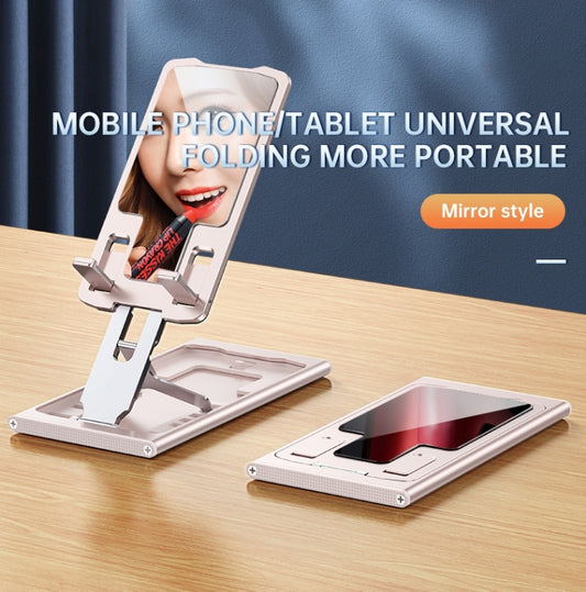 R-JUST HZ16 Slim Phone Desktop Holder(Rose Gold + Mirror Noodle) by R-JUST