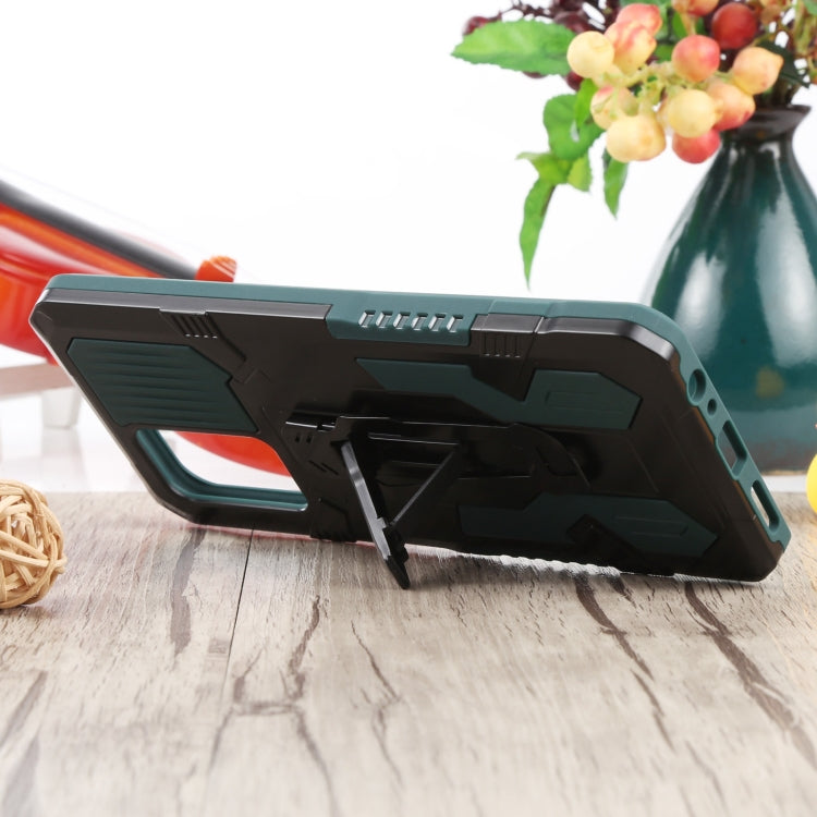 For Infinix Note 10 Pro Armor Warrior Shockproof PC + TPU Phone Case(Green) by buy2fix