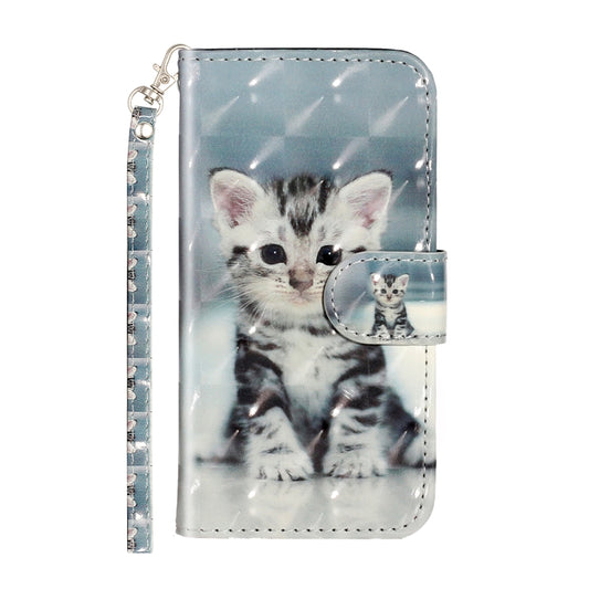 For Samsung Galaxy S22 5G 3D Pattern Horizontal Flip PU Leather Phone Case(Cat) by buy2fix