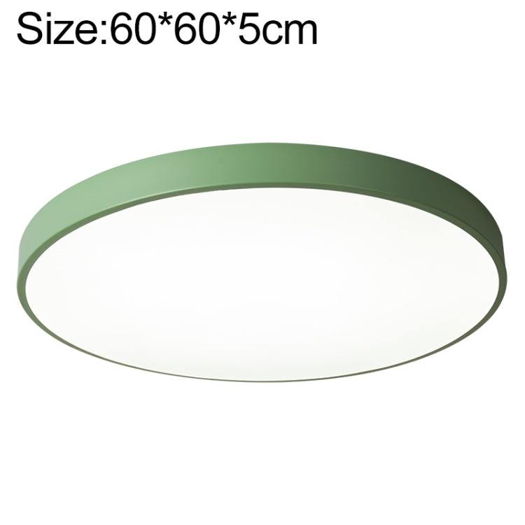 Macaron LED Round Ceiling Lamp, Stepless Dimming, Size:60cm(Green) - Celling Lights & Chandeliers by buy2fix | Online Shopping UK | buy2fix